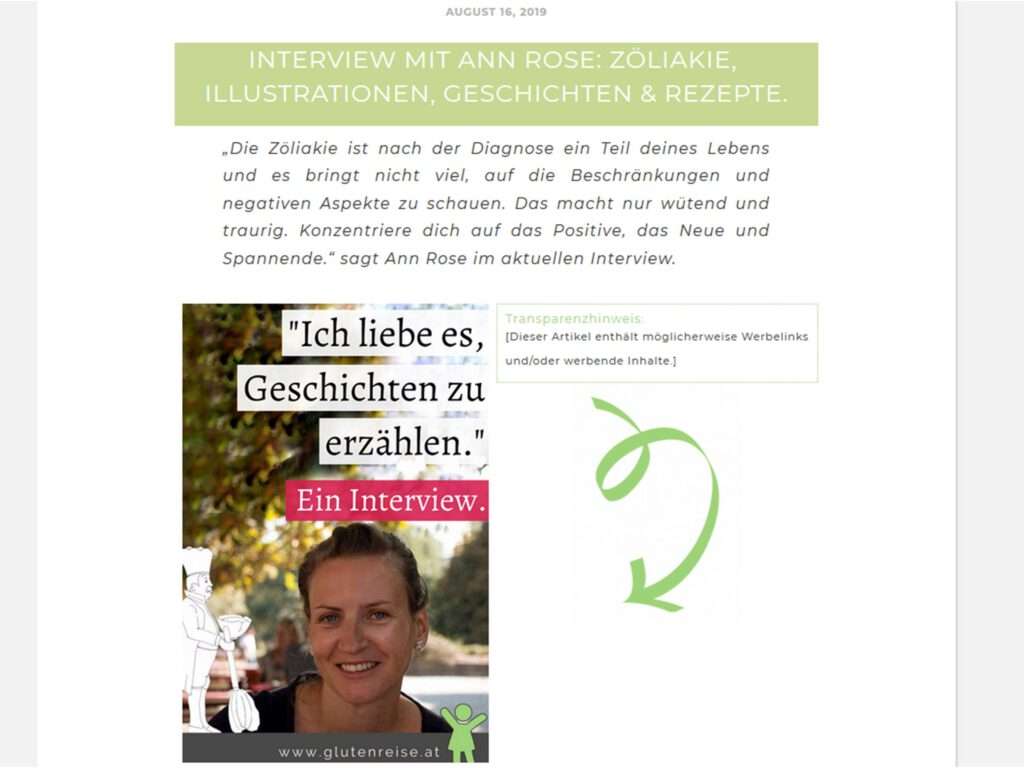 Interview mit Jenni Marieni auf glutenreise.at